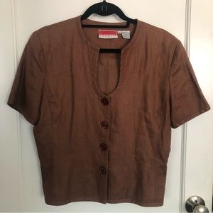 Vintage Oscar De La Renta Linen Jacket